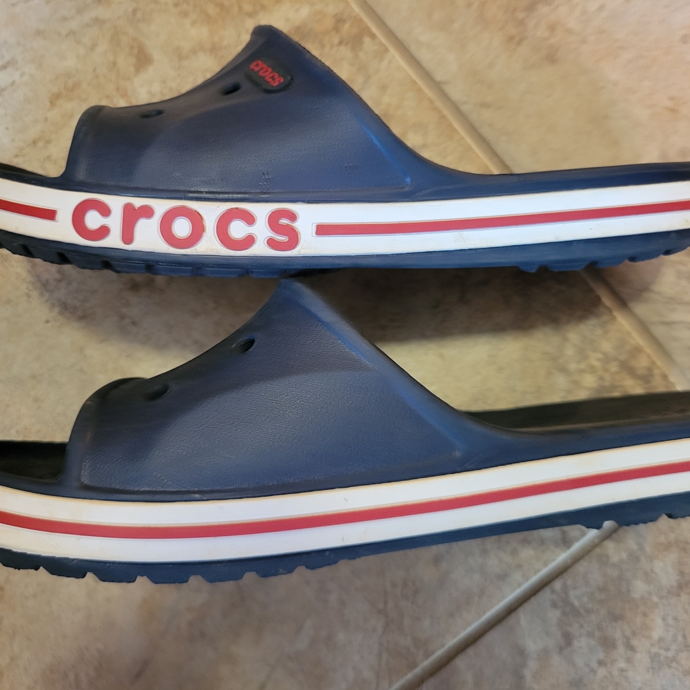 Crocs Navy Blue Slide Sandals